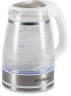 Чайник электрический Hyundai HYK-G3506 1.7л. 2200Вт белый/серебристый корпус: стекло  