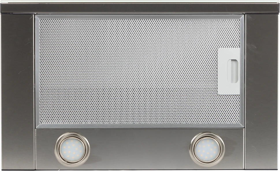 Вытяжка встраиваемая Elikor Интегра Glass 50Н-400-В2Д нержавеющая сталь/стекло бежевое управление: кнопочное (1 мотор)  