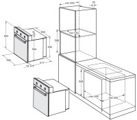 Духовой шкаф Электрический Darina 1U BDE 111 701 At антрацит/стекло черное