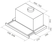 Вытяжка встраиваемая Elica Elite 26 IX/A/60/VT нержавеющая сталь/черный управление: кнопочное (1 мотор)