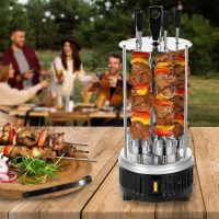 Шашлычница электрическая Kitfort КТ-1406 900Вт нержавеющая сталь/черный