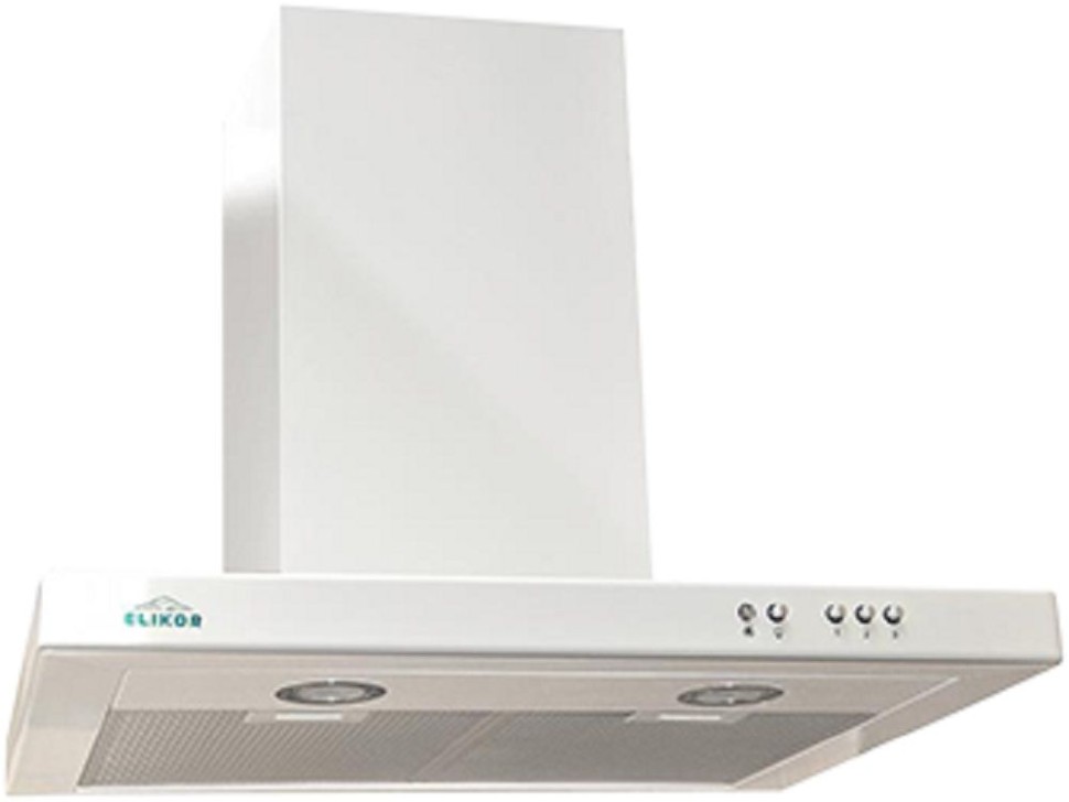 Вытяжка каминная Elikor Квадра 60П-430-К3Д белый управление: кнопочное (1 мотор)  