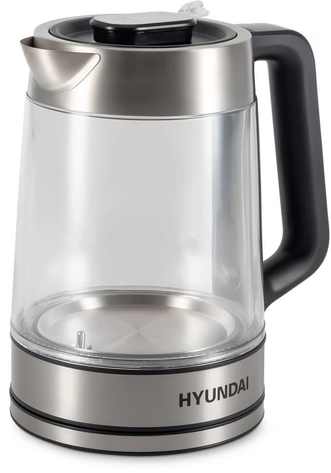 Чайник электрический Hyundai HYK-G5607 1.9л. 2200Вт черный/серебристый корпус: стекло  