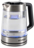 Чайник электрический Hyundai HYK-G5607 1.9л. 2200Вт черный/серебристый корпус: стекло