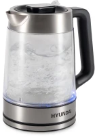 Чайник электрический Hyundai HYK-G5607 1.9л. 2200Вт черный/серебристый корпус: стекло