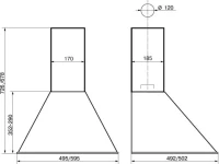 Вытяжка каминная Elikor Эпсилон 60П-430-П3Л черный/серебристый управление: ползунковое (1 мотор)
