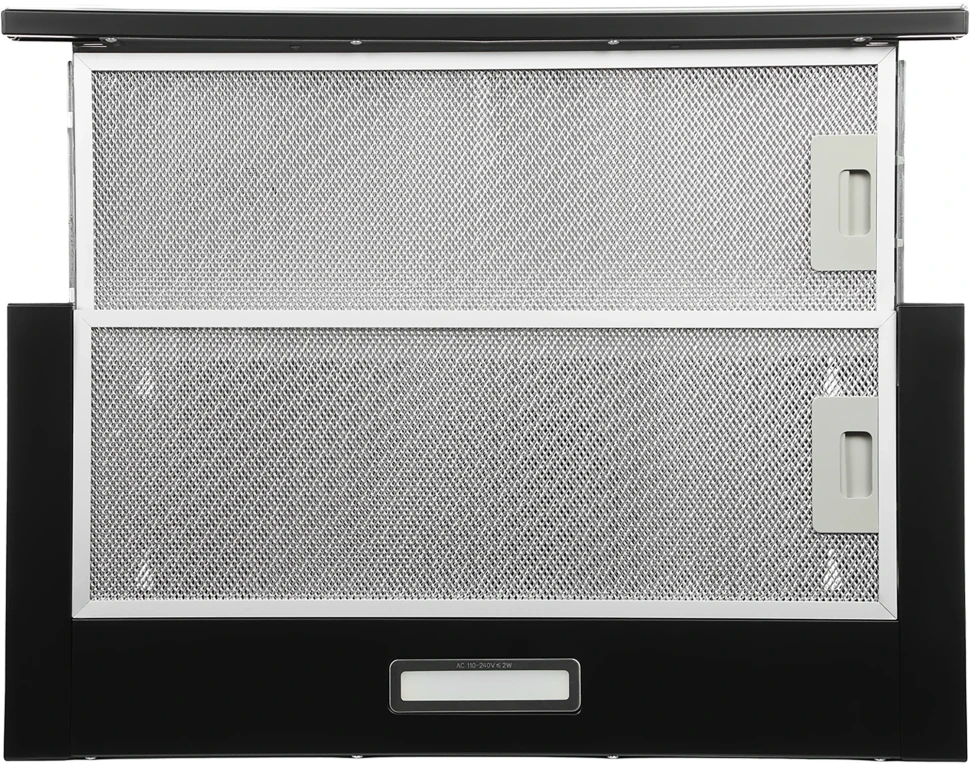 Вытяжка встраиваемая Hyundai HBH 6235 BG черный управление: кулисные переключатели (1 мотор)  