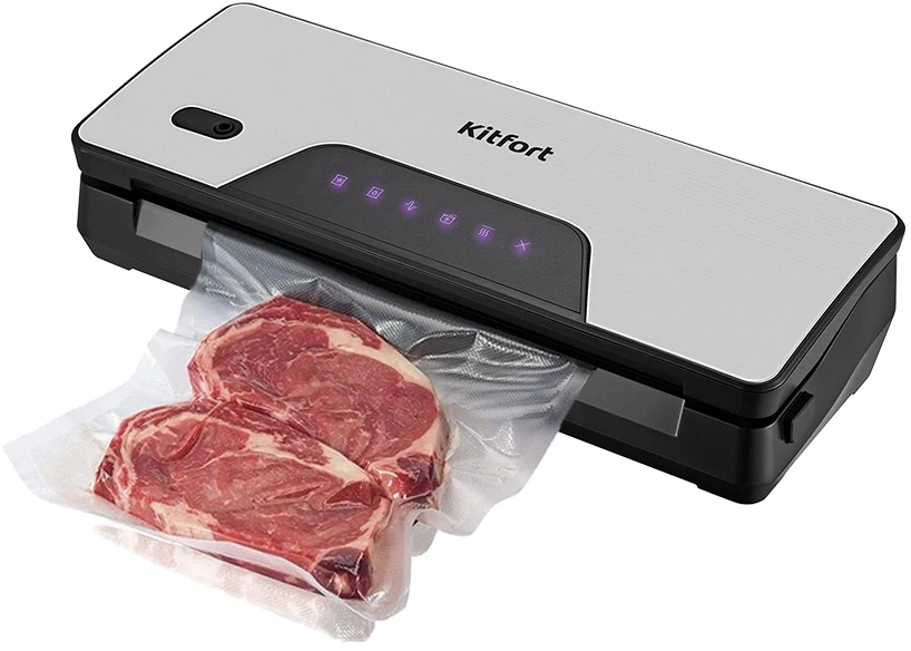 Вакуумный упаковщик Kitfort КТ-1517 130Вт 0.7Бар шир.пак.:29см серебристый/черный