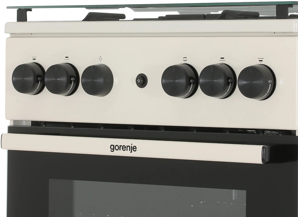 Плита Газовая Gorenje GG5A21BEF бежевый (стеклянная крышка) реш.чугун  