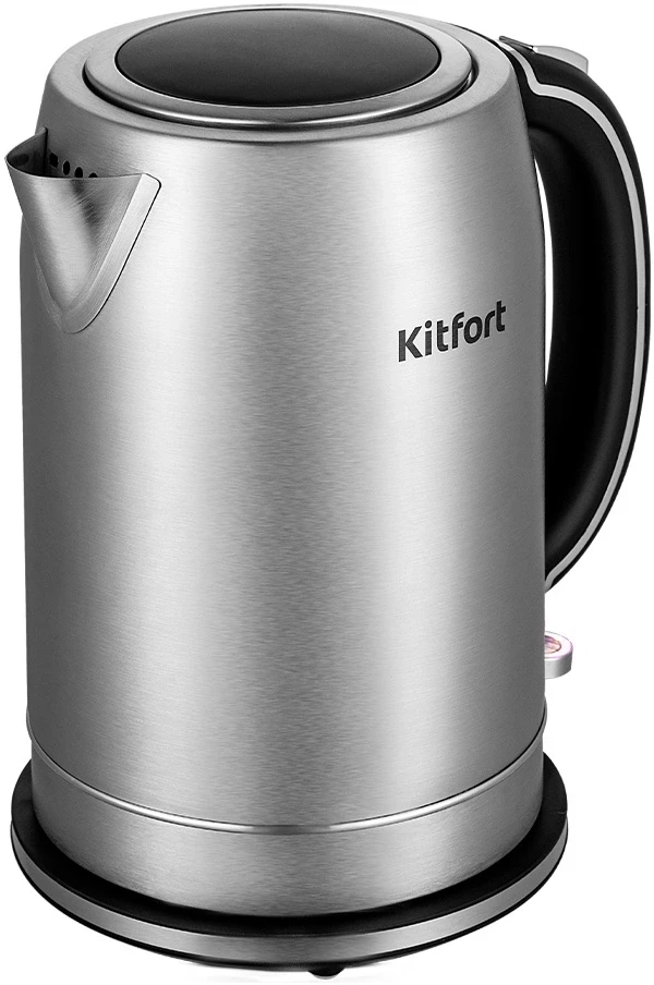 Чайник электрический Kitfort КТ-6175 1.7л. 2200Вт серебристый/черный корпус: металл/пластик  