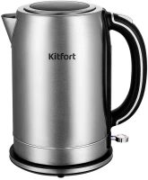 Чайник электрический Kitfort КТ-6175 1.7л. 2200Вт серебристый/черный корпус: металл/пластик