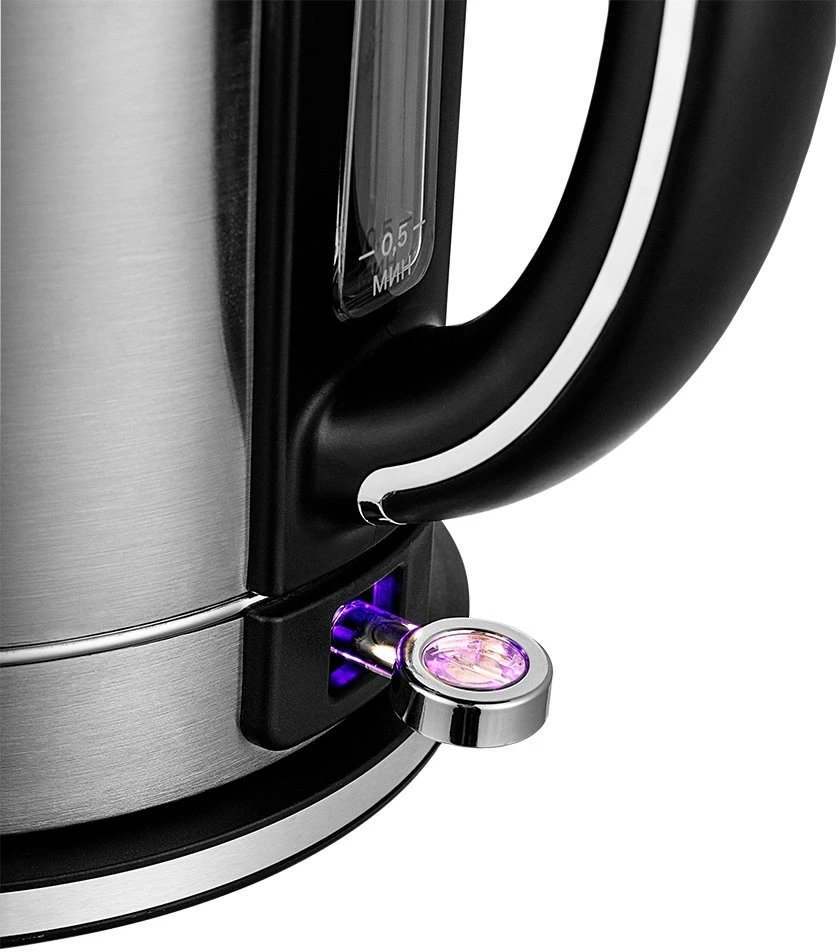 Чайник электрический Kitfort КТ-6175 1.7л. 2200Вт серебристый/черный корпус: металл/пластик  