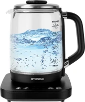 Чайник электрический Hyundai HYK-G5506 1.7л. 2200Вт черный/серебристый корпус: стекло