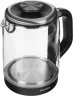 Чайник электрический Hyundai HYK-G5506 1.7л. 2200Вт черный/серебристый корпус: стекло  