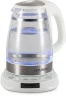 Чайник электрический Hyundai HYK-G5507 1.7л. 2200Вт белый/серебристый корпус: стекло  