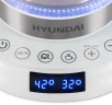 Чайник электрический Hyundai HYK-G5507 1.7л. 2200Вт белый/серебристый корпус: стекло  