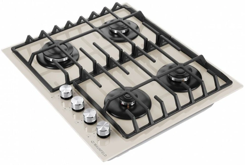 Газовая варочная поверхность Maunfeld EGHG.64.6CBG/G бежевый  
