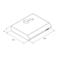 Вытяжка козырьковая Jet Air Light IX/F/50 нержавеющая сталь управление: ползунковое (1 мотор)
