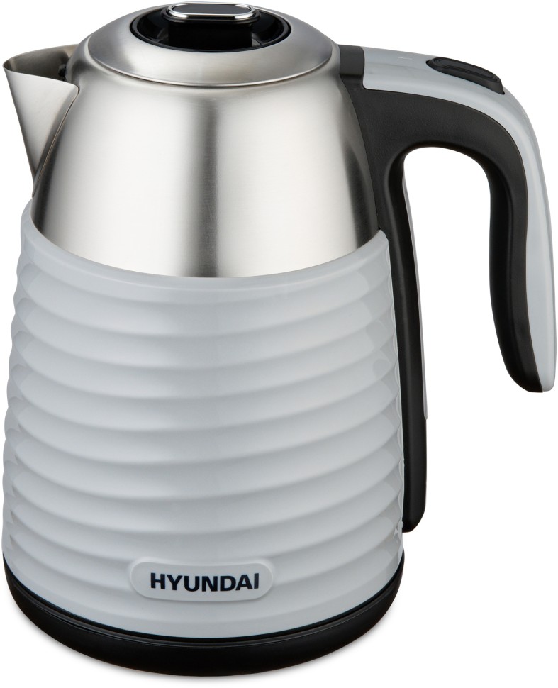 Чайник электрический Hyundai HYK-S4804 1.7л. 2200Вт серый/черный корпус: металл  