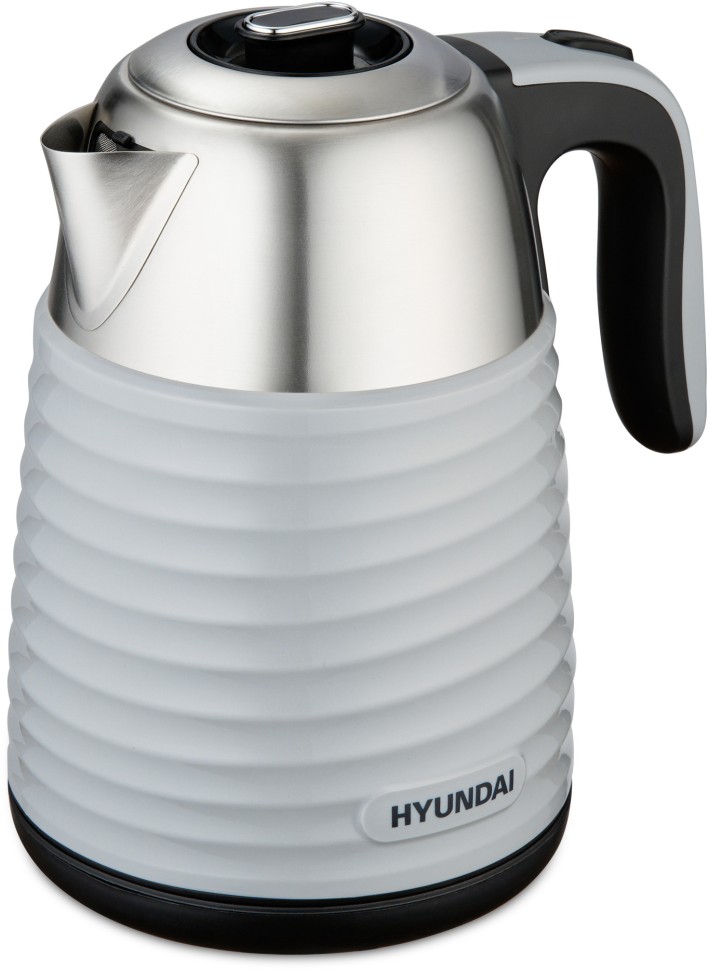 Чайник электрический Hyundai HYK-S4804 1.7л. 2200Вт серый/черный корпус: металл  