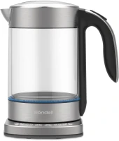 Чайник электрический Rondell RDE-WK888 1.6л. 2200Вт серебристый/прозрачный корпус: стекло