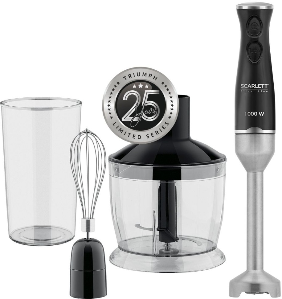 Блендер погружной Scarlett Silver Line SC-HB42F73 1000Вт черный