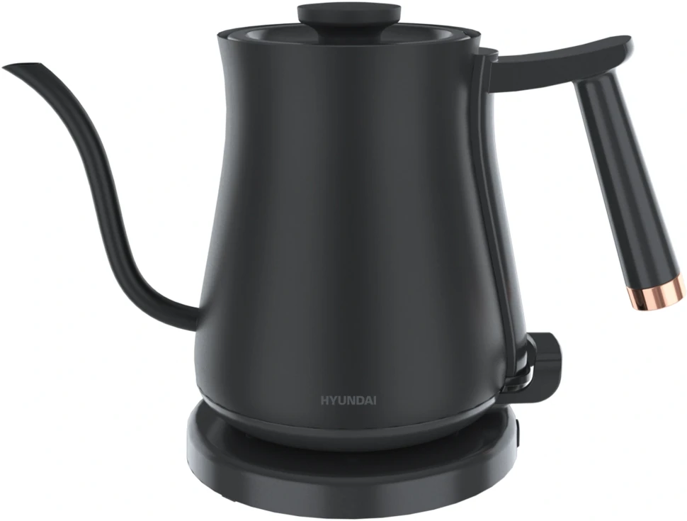Чайник электрический Hyundai HYK-S5500 0.7л. 1000Вт черный/черный корпус: металл  