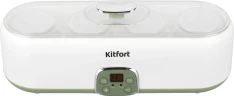 Йогуртница Kitfort KT-2007 20Вт 4б. 200мл упр.:электрон. белый/зеленый  