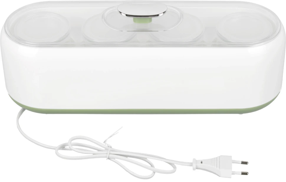 Йогуртница Kitfort KT-2007 20Вт 4б. 200мл упр.:электрон. белый/зеленый  