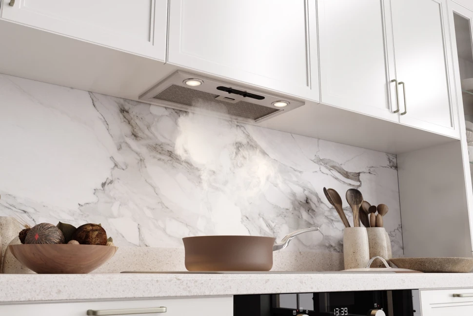 Вытяжка встраиваемая Elikor Врезной блок 52Н-400-П3Д нержавеющая сталь управление: ползунковое (1 мотор)  