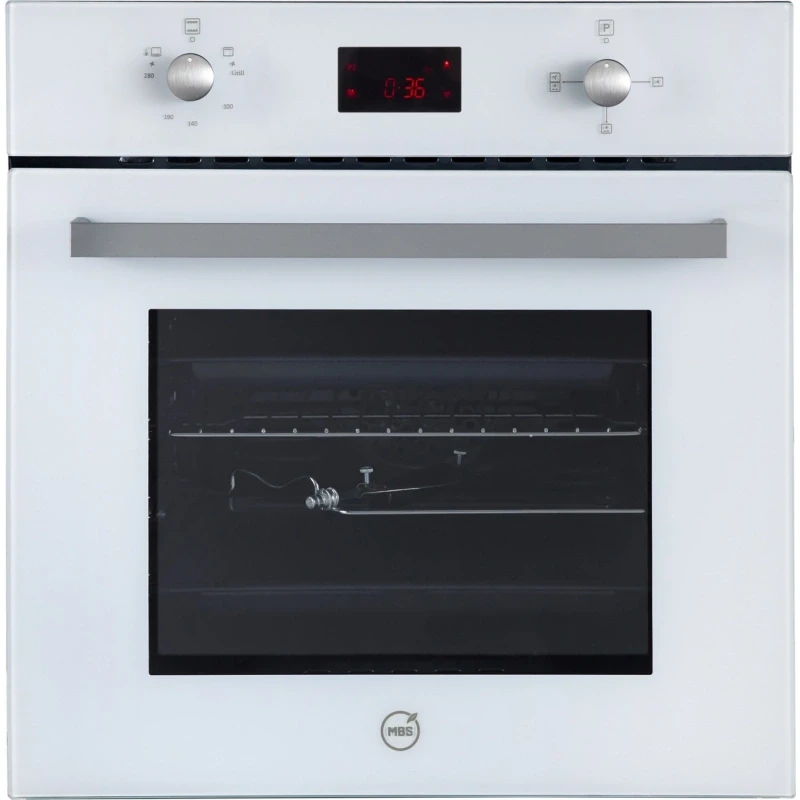 Духовой шкаф Газовый MBS DG-602WH стекло белое/черный  