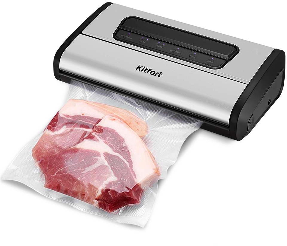 Вакуумный упаковщик Kitfort КТ-1519 165Вт 9л/мин 0.95Бар шир.пак.:31см серебристый/черный