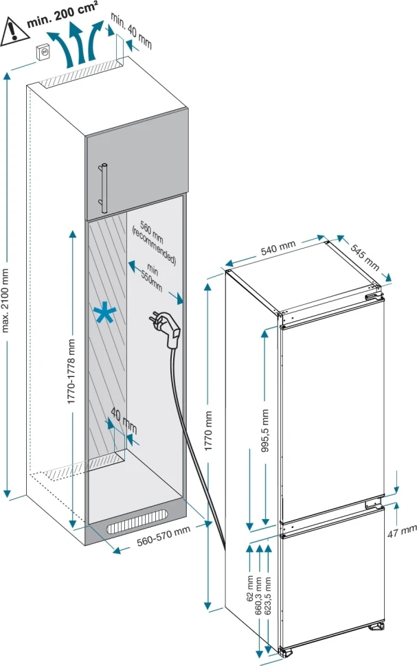 Холодильник Hyundai HBR 1784 2-хкамерн. белый