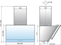 Вытяжка каминная Elikor Жемчуг 60П-700-Е4Д антрацит/черное стекло управление: сенсорное (1 мотор)