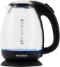 Чайник электрический Hyundai HYK-G3804 1.7л. 2200Вт черный корпус: стекло  