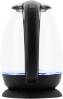 Чайник электрический Hyundai HYK-G3804 1.7л. 2200Вт черный корпус: стекло