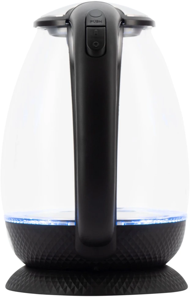 Чайник электрический Hyundai HYK-G3804 1.7л. 2200Вт черный корпус: стекло  