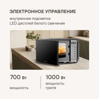Микроволновая Печь Rondell RDE-MW203 20л. 700Вт черный/серебристый
