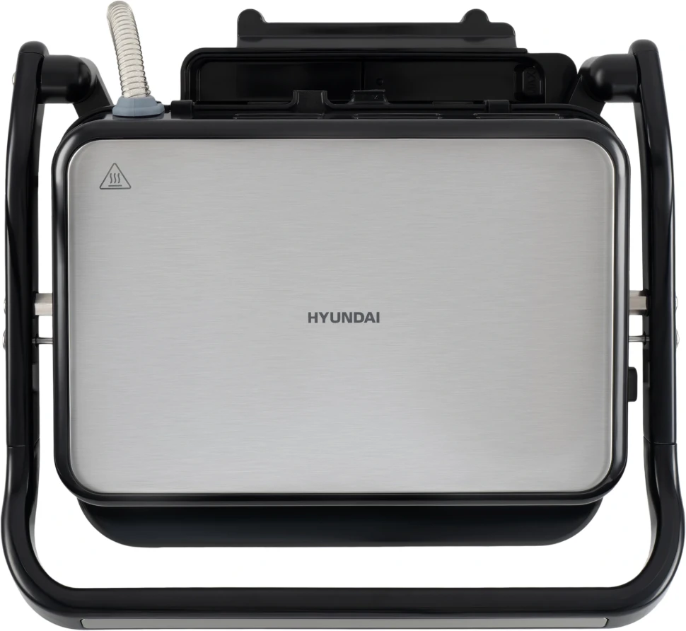 Электрогриль Hyundai HYG-5020 2000Вт серебристый/черный  