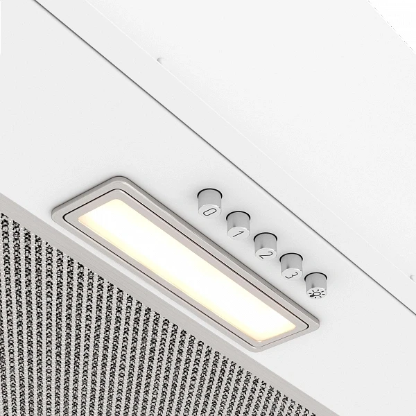 Вытяжка встраиваемая Elikor Cube Basic 60П-500-К3Д белый управление: кнопочное (1 мотор)  