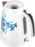 Чайник электрический Kitfort КТ-6772 1.7л. 2200Вт белый/синий корпус: металл/пластик  