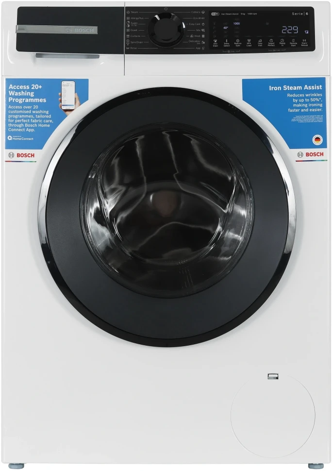 Стиральная машина Bosch WGK244Z0ME пан.англ. загр.фронтальная макс.:9кг белый  