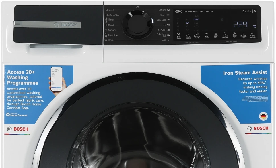 Стиральная машина Bosch WGK244Z0ME пан.англ. загр.фронтальная макс.:9кг белый  