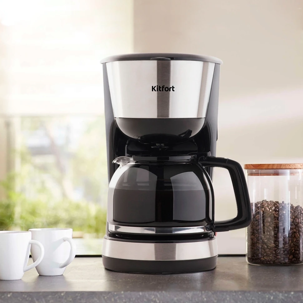 Кофеварка капельная Kitfort КТ-715 1000Вт черный  