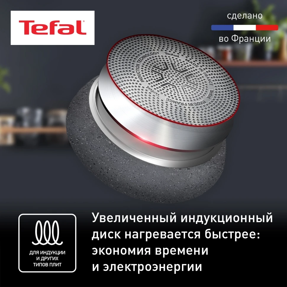 Сковорода Tefal Natural Force G2660572 круглая 26см ручка несъемная (без крышки) серый (2100118264)  