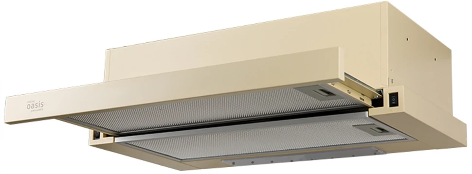 Вытяжка встраиваемая Oasis UV-60I (F) бежевый управление: кнопочное (1 мотор)  