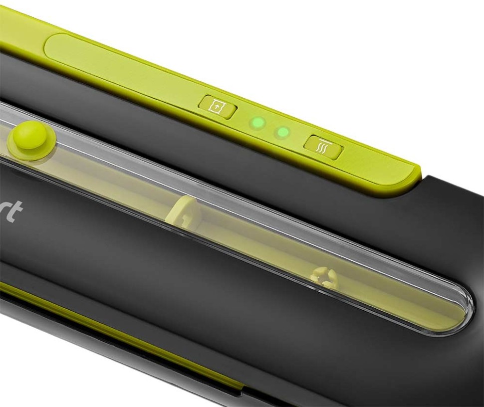 Вакуумный упаковщик Kitfort КТ-1522-2 100Вт 6л/мин 0.6Бар шир.пак.:28см черный/салатовый