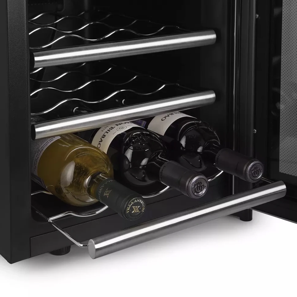 Винный шкаф Kitfort КТ-2407 2-хкамерн. черный мат.