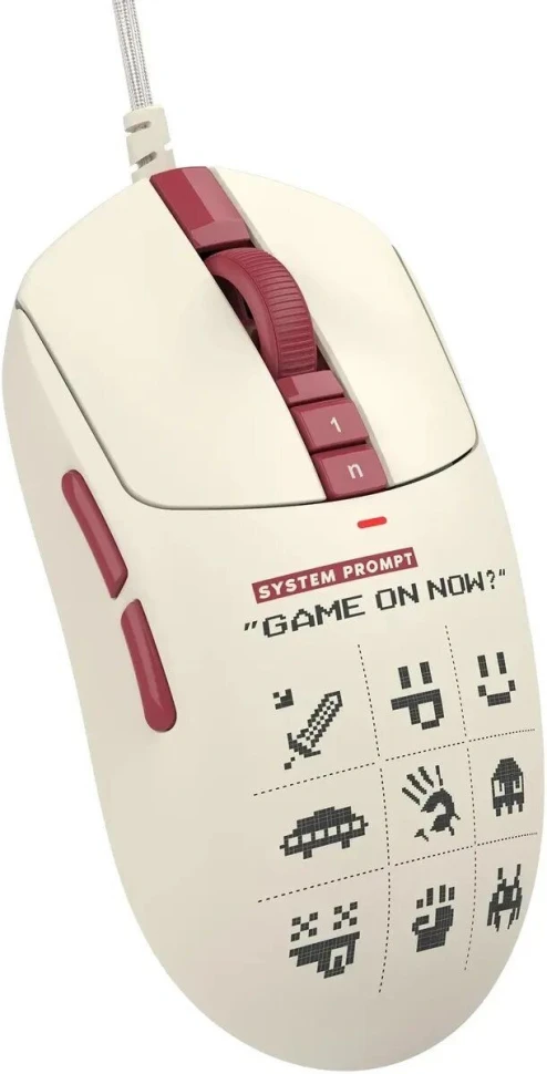 Мышь A4Tech Bloody R72 Ultra Duo белый/красный оптическая 20000dpi беспров. USB/USB-C 7but (R72 ULTRA DUO PIXELS RED)  