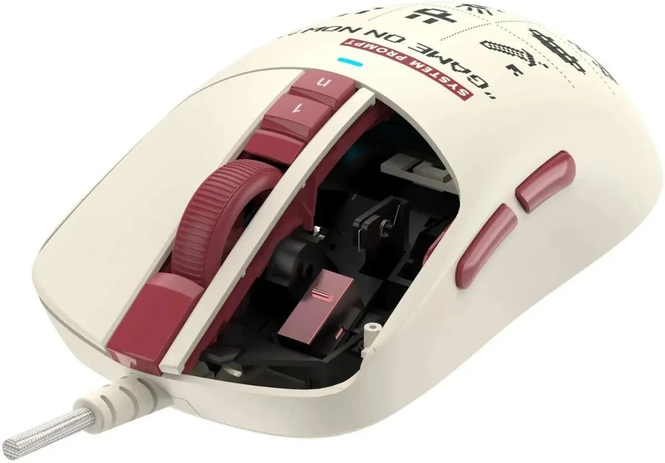 Мышь A4Tech Bloody R72 Ultra Duo белый/красный оптическая 20000dpi беспров. USB/USB-C 7but (R72 ULTRA DUO PIXELS RED)  